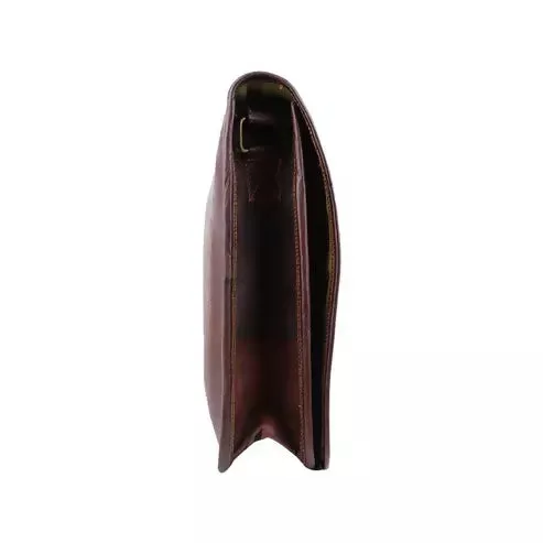 Classic Dark Brown PU Leather Sling Bag – Elegant & Spacious office bag or Daily Use (Brown)