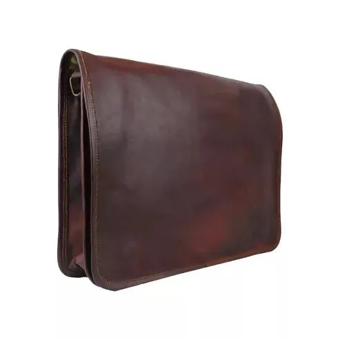 Classic Dark Brown PU Leather Sling Bag – Elegant & Spacious office bag or Daily Use (Brown)