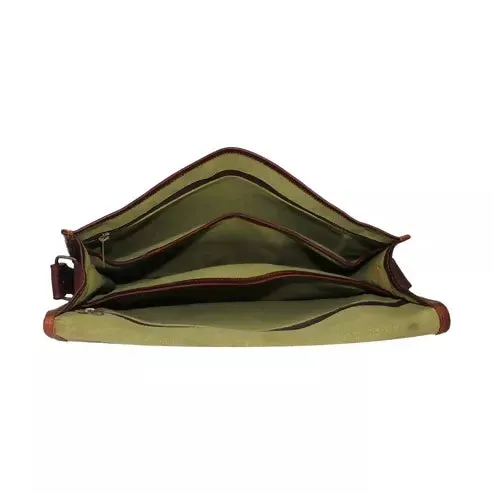 Classic Dark Brown PU Leather Sling Bag – Elegant & Spacious office bag or Daily Use (Brown)