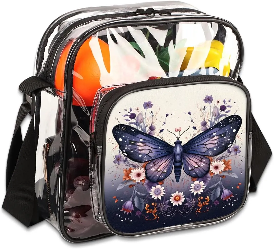 Clear Crossbody Purse Bag Clear Messenger Shoulder Bags See Through Transparent Purse