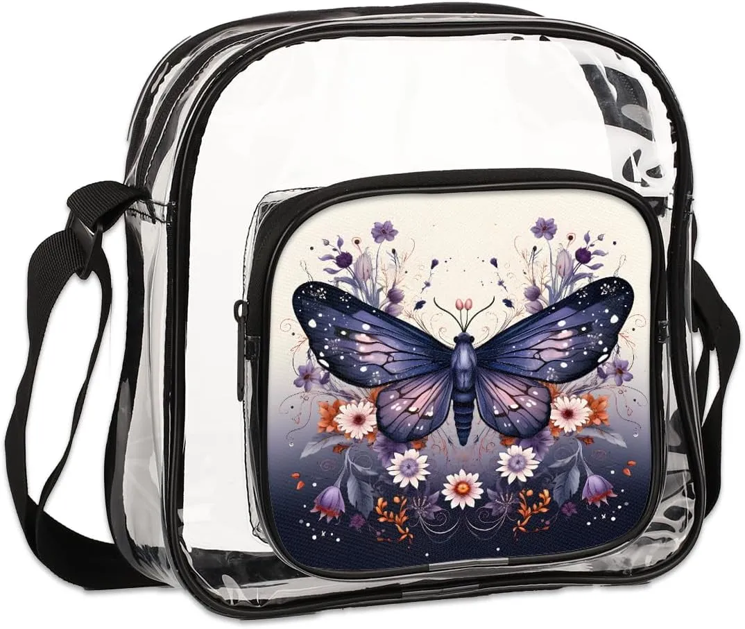 Clear Crossbody Purse Bag Clear Messenger Shoulder Bags See Through Transparent Purse