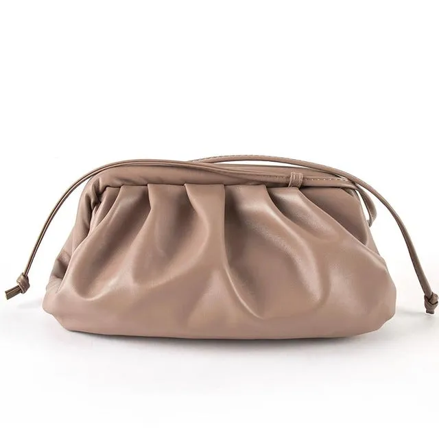 Cloud wrapped Soft Leather Madame Small Bag Single Shoulder Slant Dumpling Bag Handbag Day bags