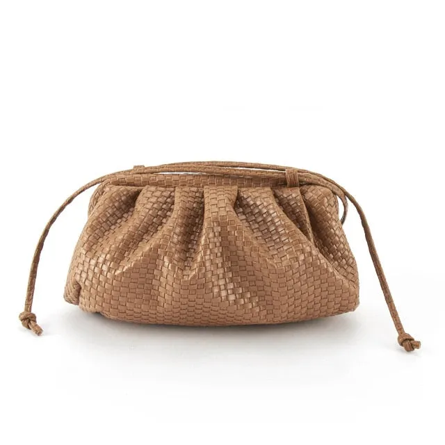 Cloud wrapped Soft Leather Madame Small Bag Single Shoulder Slant Dumpling Bag Handbag Day bags