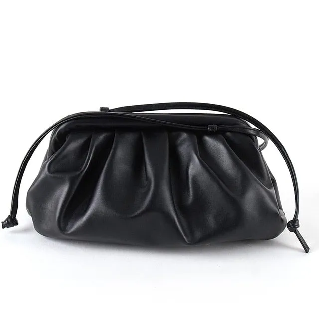 Cloud wrapped Soft Leather Madame Small Bag Single Shoulder Slant Dumpling Bag Handbag Day bags