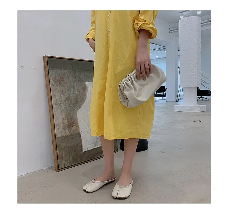 Cloud wrapped Soft Leather Madame Small Bag Single Shoulder Slant Dumpling Bag Handbag Day bags