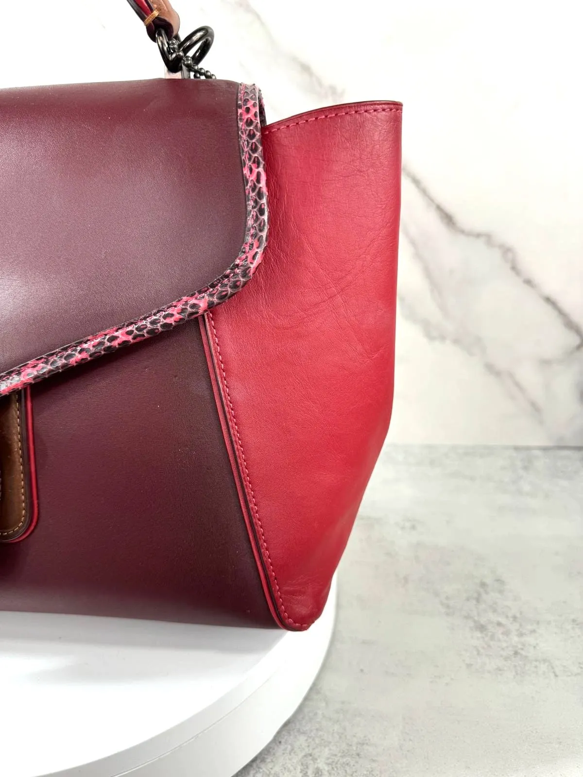 COACH COURIER CARRYALL CALFSKIN LEATHER BAG
