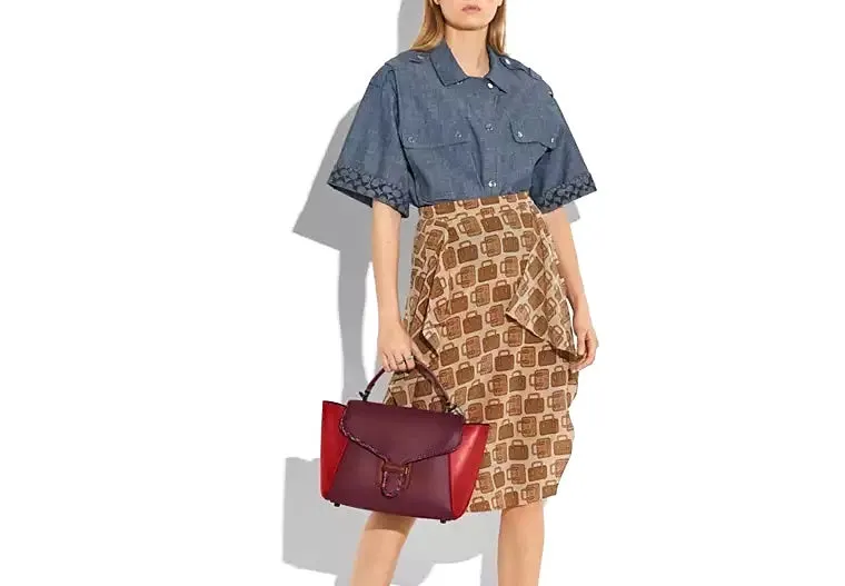 COACH COURIER CARRYALL CALFSKIN LEATHER BAG