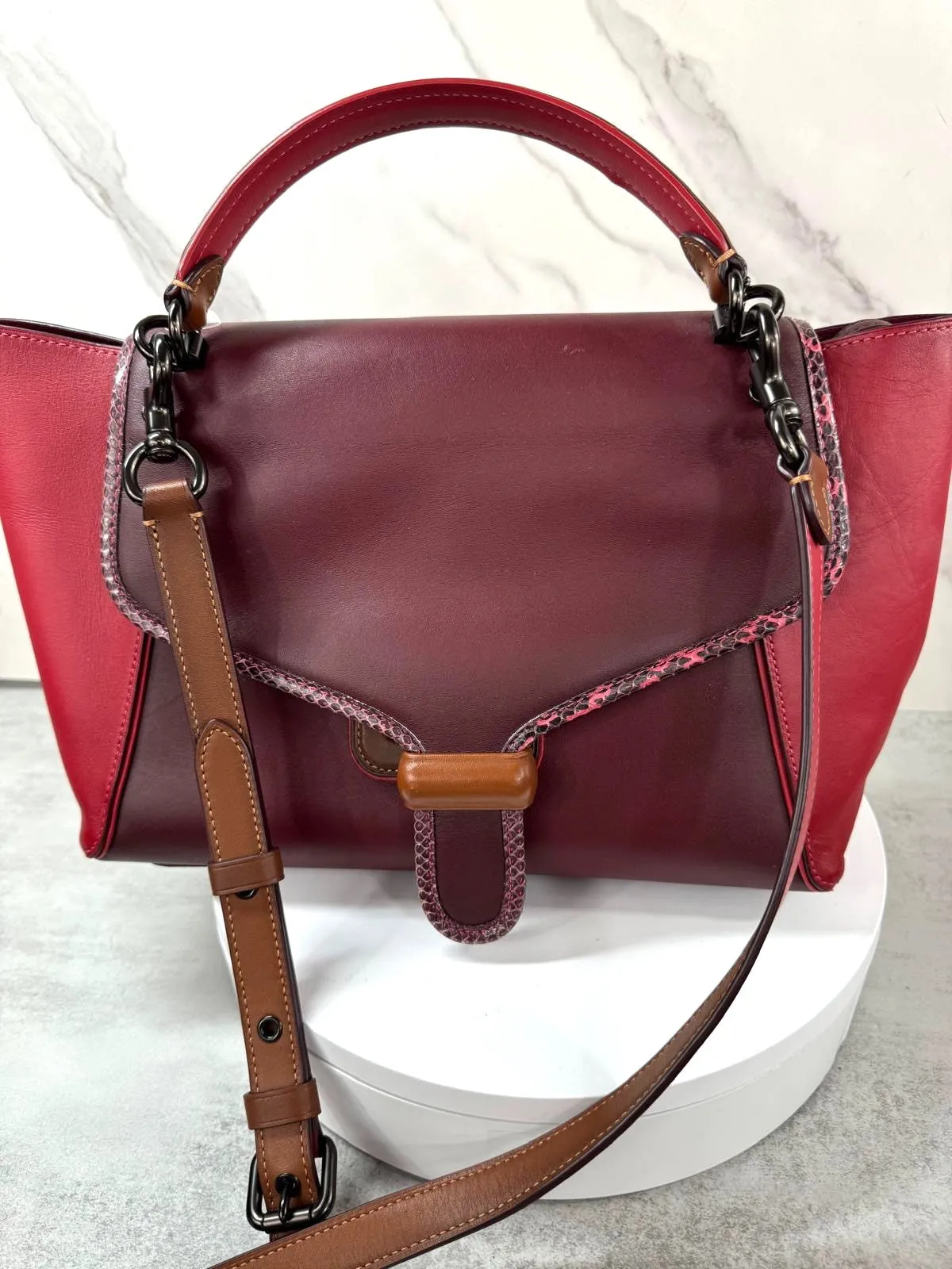 COACH COURIER CARRYALL CALFSKIN LEATHER BAG