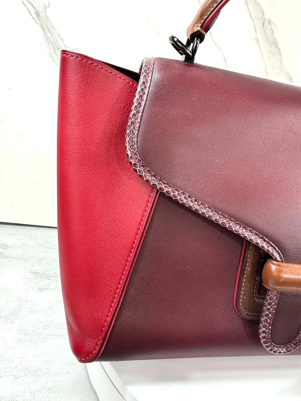 COACH COURIER CARRYALL CALFSKIN LEATHER BAG