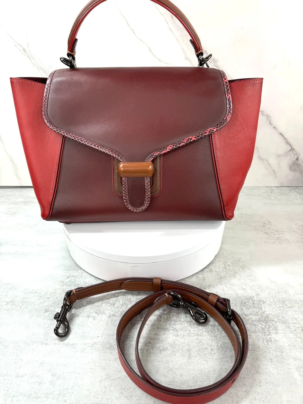 COACH COURIER CARRYALL CALFSKIN LEATHER BAG
