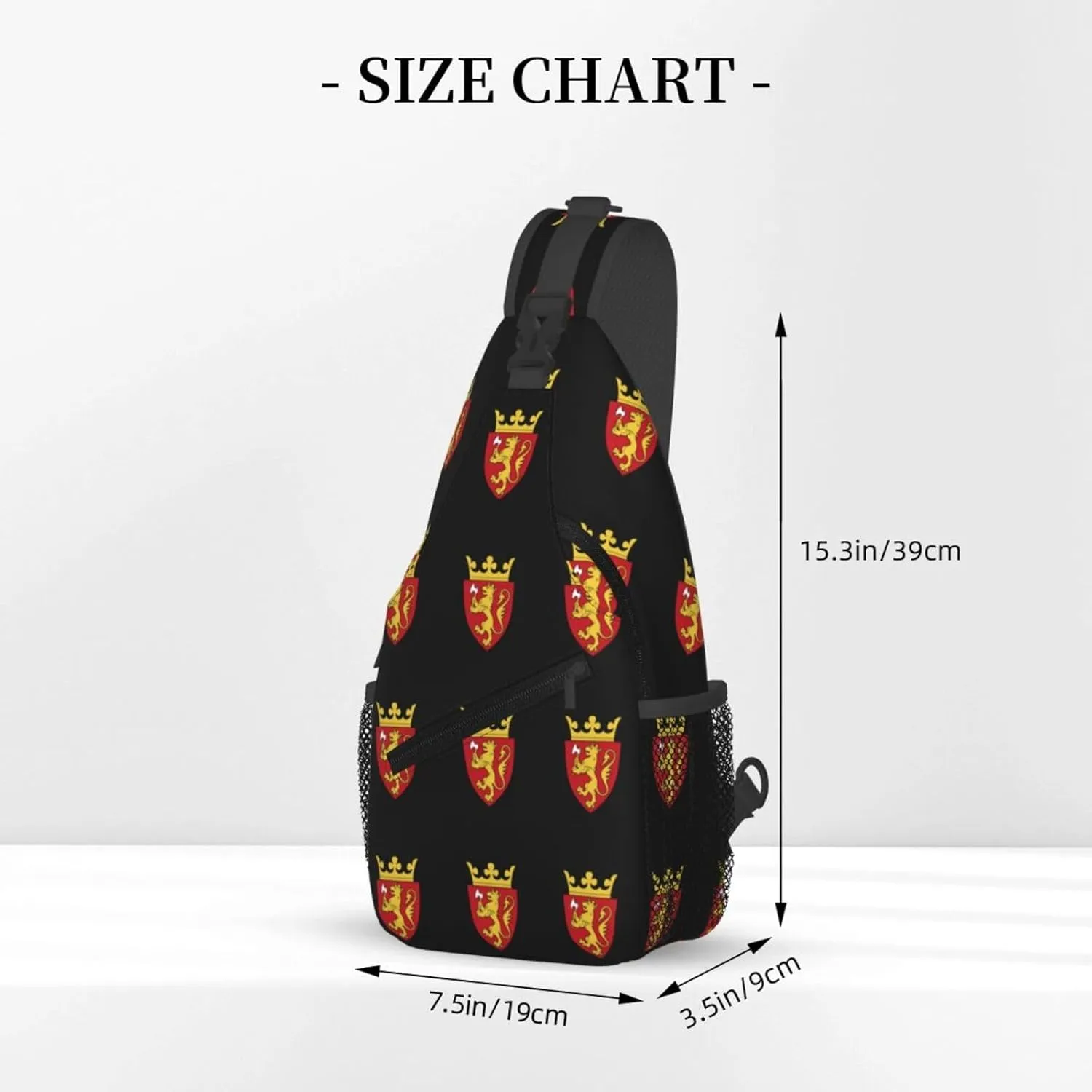 Coat of Arms of Norway Sling Bag Crossbody Backpack Shoulder Casual Daypack Bag for Men Women