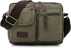 Collsants Small Vintage Canvas Crossbody Purse Travel Shoulder Bags Messenger Satchel Bag