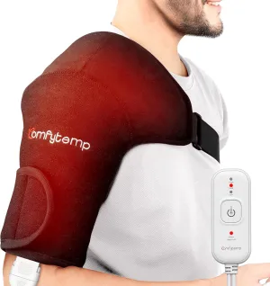 Comfytemp Shoulder Heating Pad for Rotator Cuff Pain Relief, FSA HSA Eligible Heated Shoulder Wrap for Frozen Shoulder Heated Brace, Gifts for Fathers Day for Him, 3 Heat Settings, 2H Auto-Off (S/M)