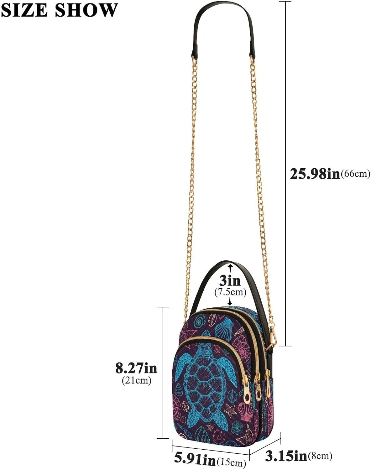 Crossbody Bags Crossbody Purse Chest Bag Sun Moon Stars Witch for Women Trendy