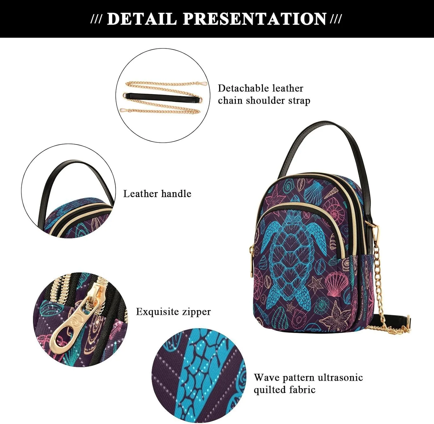 Crossbody Bags Crossbody Purse Chest Bag Sun Moon Stars Witch for Women Trendy