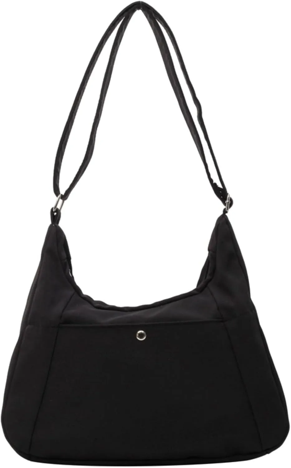 Crossbody Bags For Women with Adjustable Strap Nylon Canvas Shoulder Bag Lightweight Casual Handbags New Zipper Purse Large (Black)