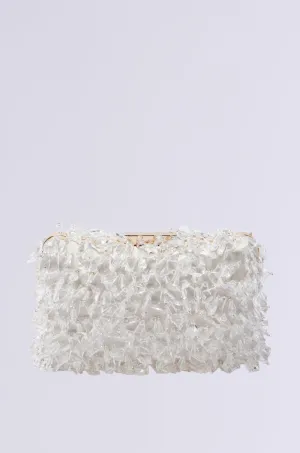 CRYSTAL CLEAR DRIPPY CLUTCH
