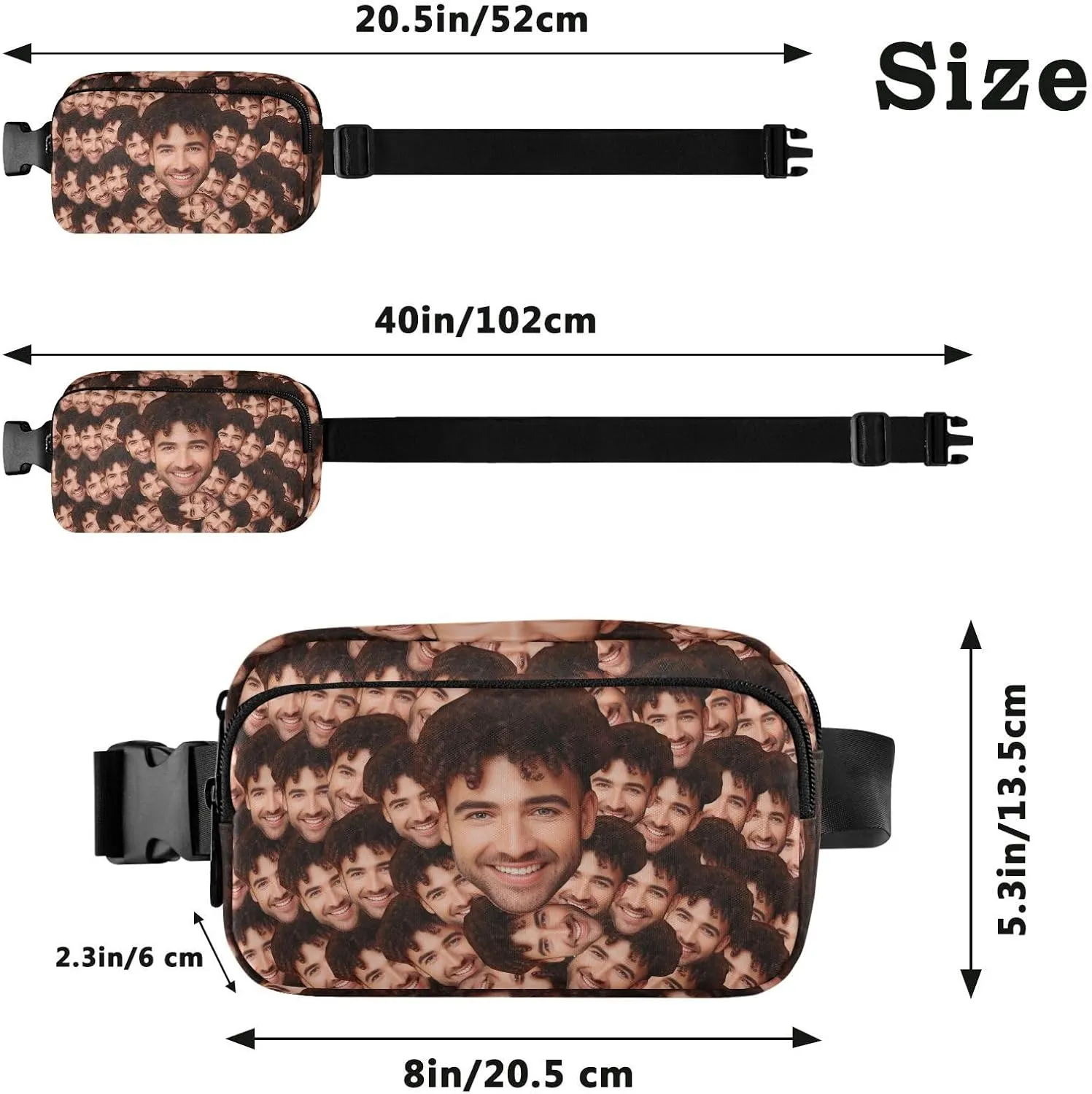 Custom Face Fanny Packs for Women Fanny Pack For Men Belt Bag Crossbody Fanny Packs for Women Running Fanny Pack Waist Pack 21343346c