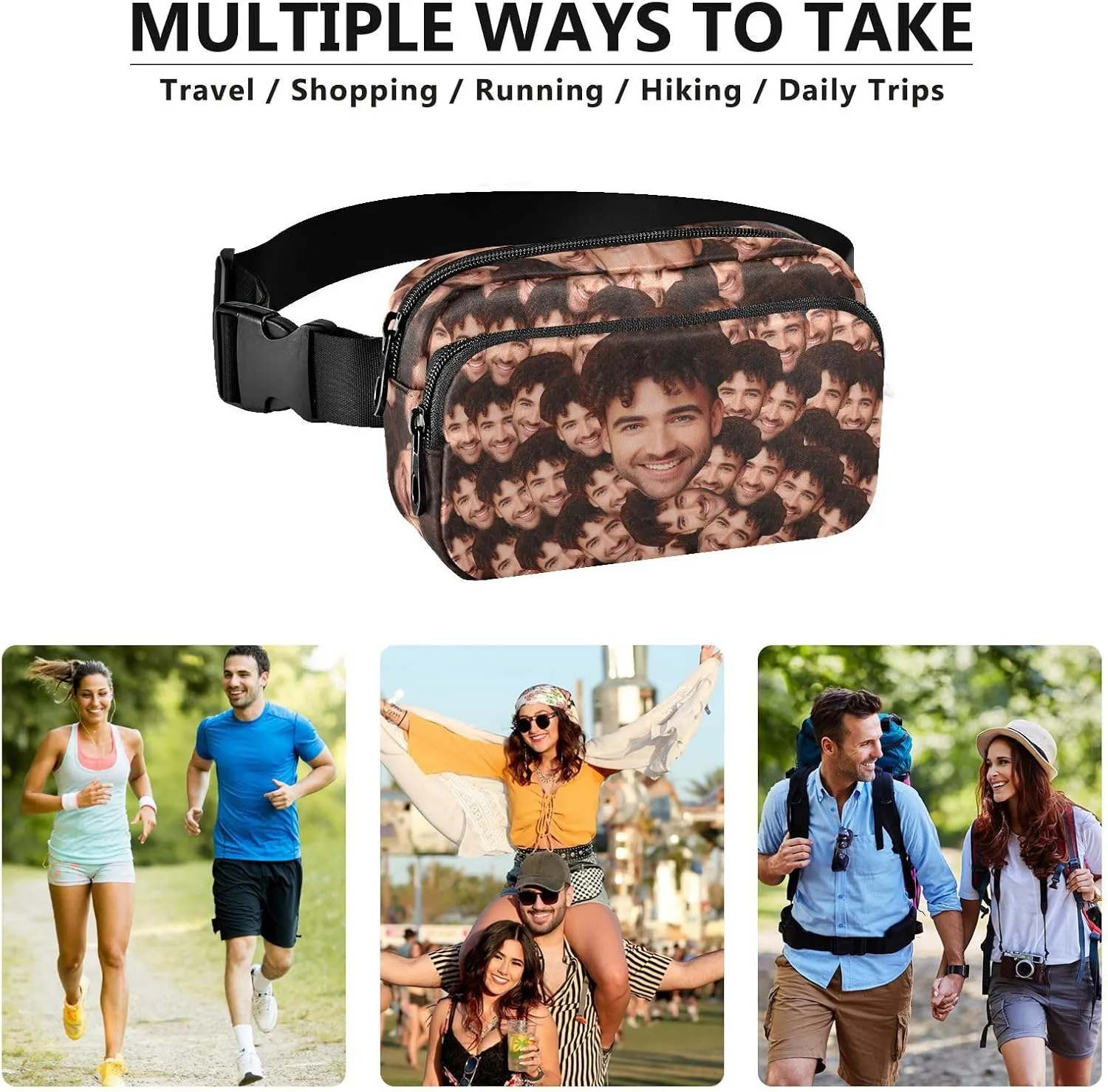 Custom Face Fanny Packs for Women Fanny Pack For Men Belt Bag Crossbody Fanny Packs for Women Running Fanny Pack Waist Pack 21343346c