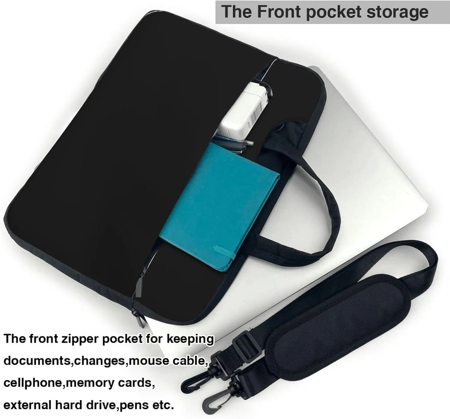 Custom Laptop Bag Messenger & Shoulder Bags Add Photo Text Computer Carrying Case with Strap