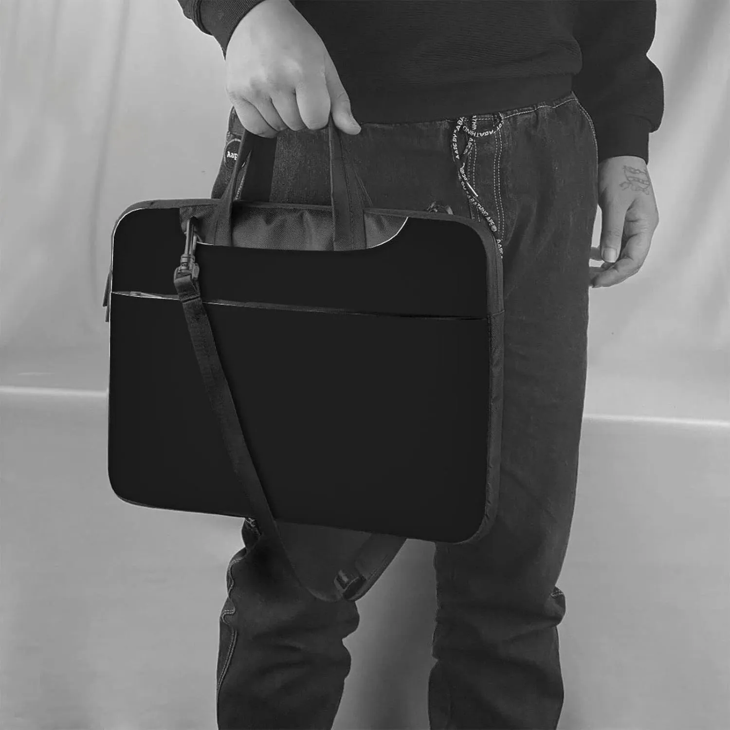 Custom Laptop Bag Messenger & Shoulder Bags Add Photo Text Computer Carrying Case with Strap