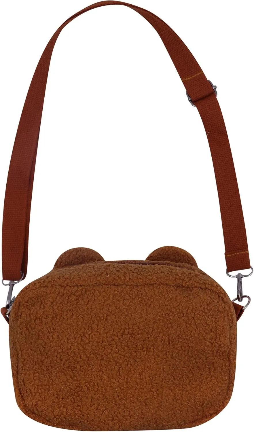 Cute Animal Plush Purse for Women kawaii Frog Purse for Girls Shoulder Handbag Crossbody Purse Messenger Bag,Brown