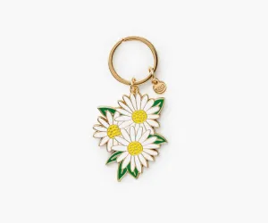 Daisy Enamel Keychain