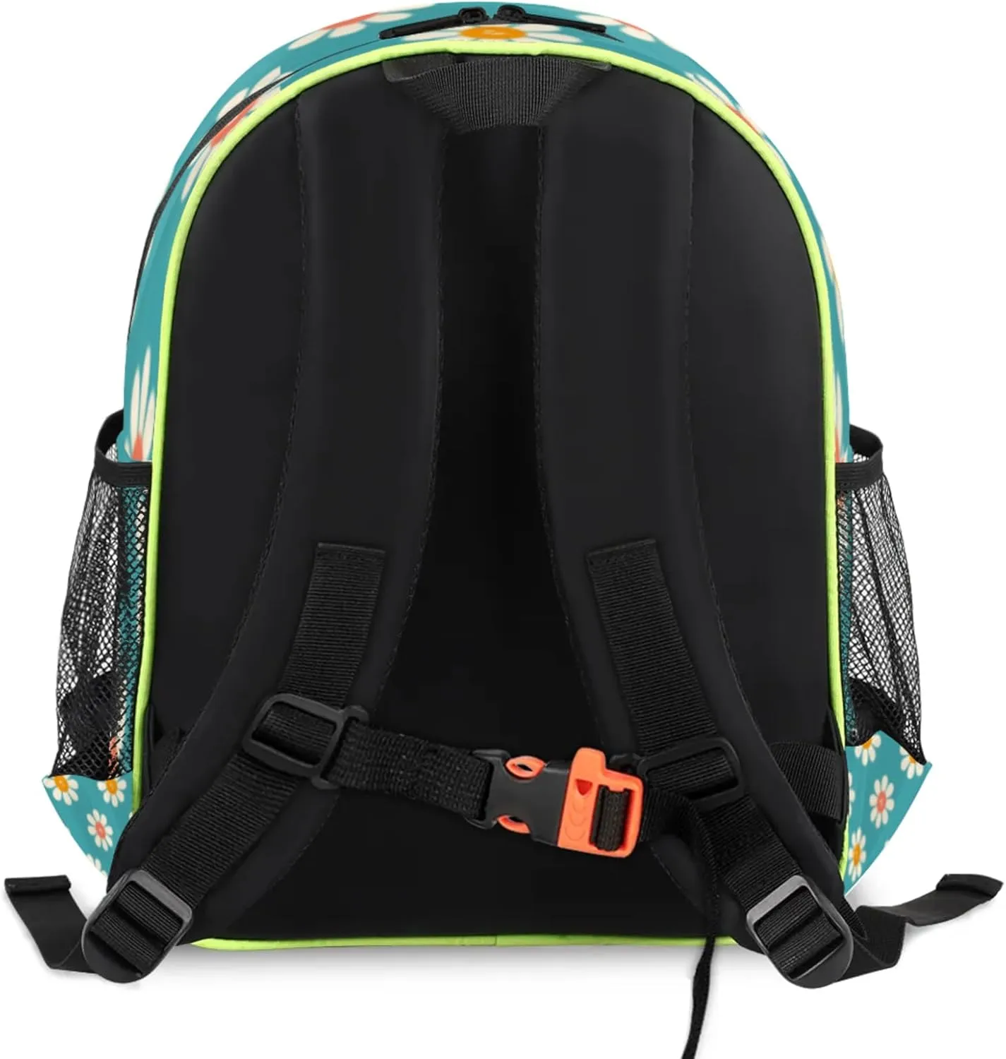 Daisy Flowers Custom Backpack with Name Cute Personalized Small Shoulder Bag Waterproof Travel Casual Backpack with Chest Strap 14.2in