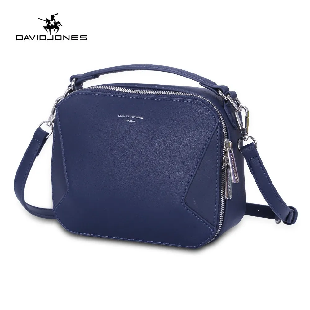 DAVIDJONES  faux leather f patchwork girl cross body bag