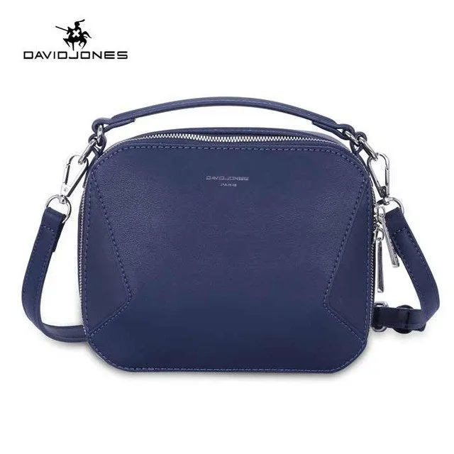 DAVIDJONES  faux leather f patchwork girl cross body bag