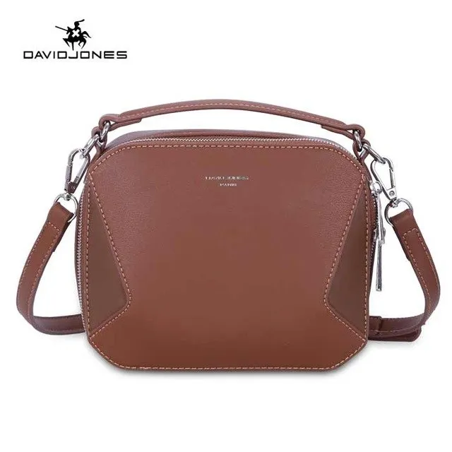 DAVIDJONES  faux leather f patchwork girl cross body bag