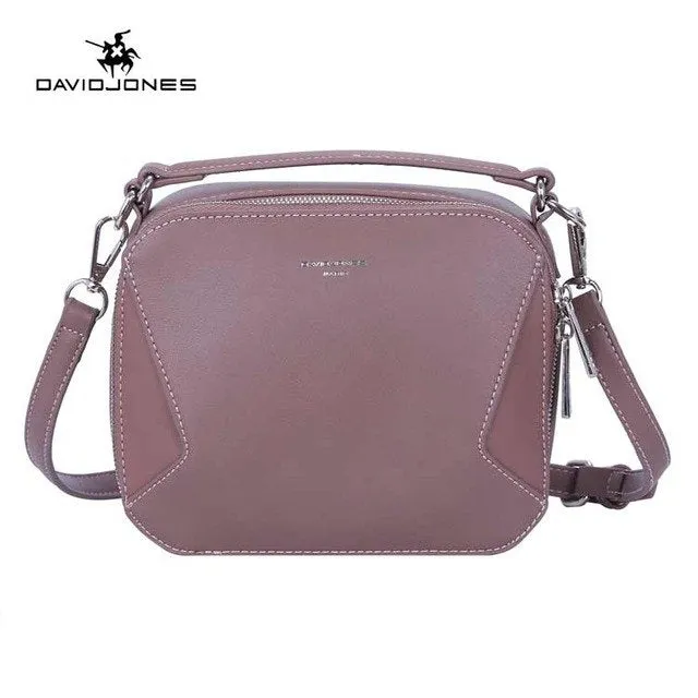 DAVIDJONES  faux leather f patchwork girl cross body bag