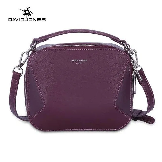 DAVIDJONES  faux leather f patchwork girl cross body bag
