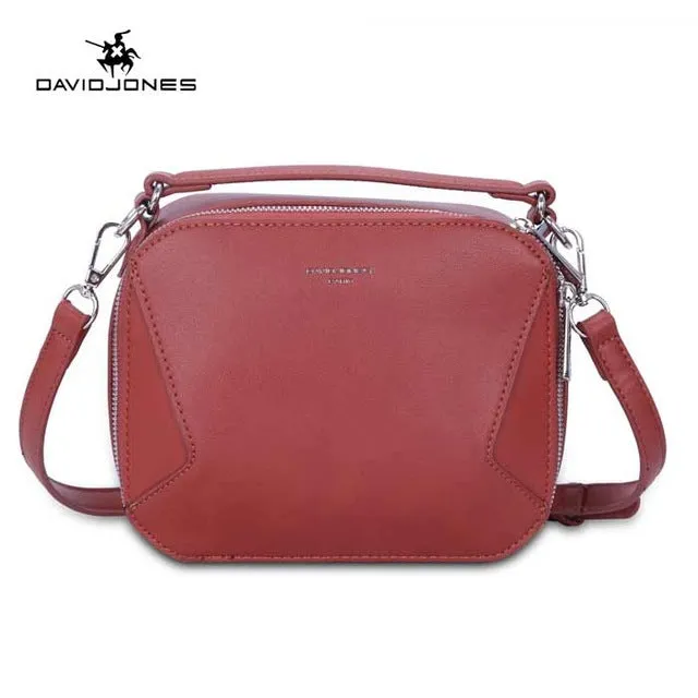 DAVIDJONES  faux leather f patchwork girl cross body bag