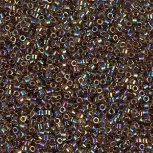 DB 87, Root Beer Lined Topaz AB - Miyuki Delica Beads - Size 11 - 5 grams - Japanese Cylinder Seed Beads - Retail & Wholesale