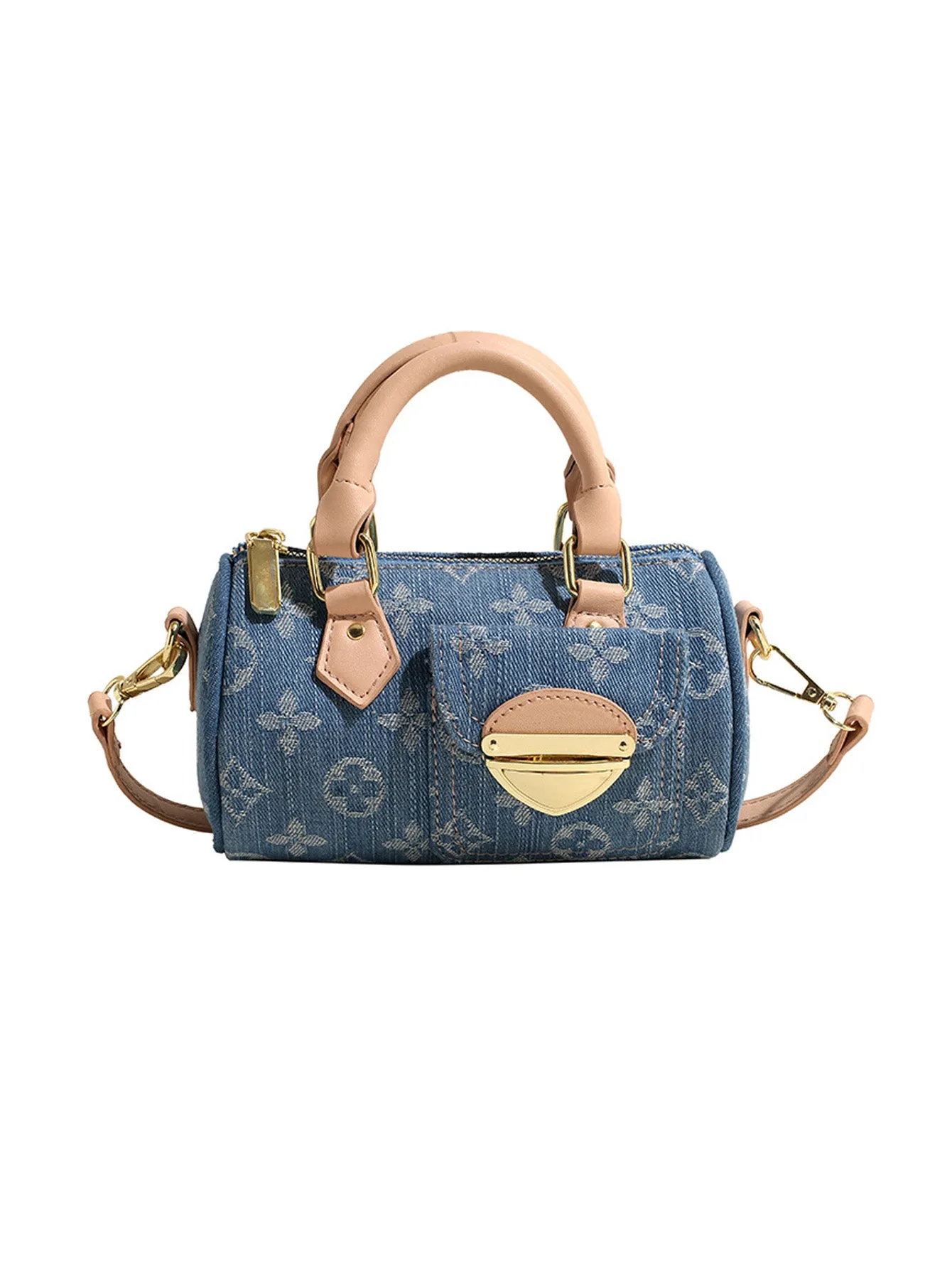 Denim blue fashionable all-match crossbody handbag
