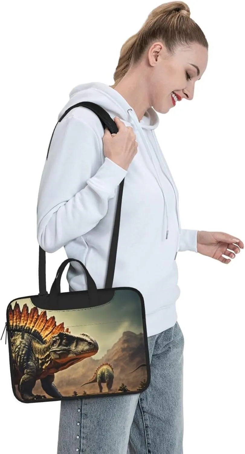 Dinosaur Print Work Casual Office Laptop Shoulder Messenger Bag 13 inch 14 inch 15.6 inch