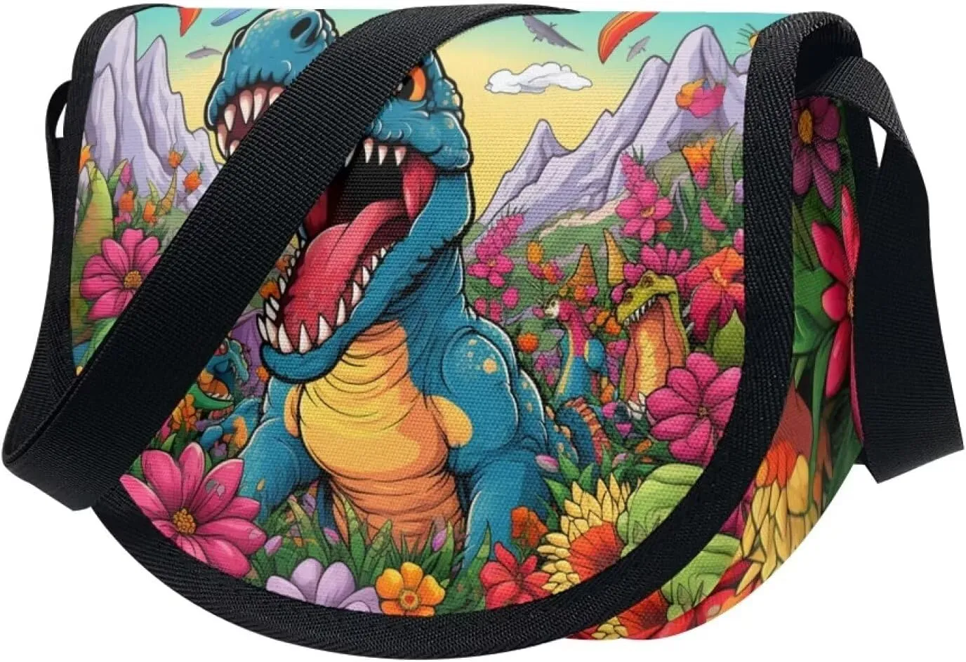 Dinosaur Purse for Girls Boys Small Crossbody Purses Age 6-8 Kids Pocketbook Shoulder Messenger Bag Wallet Sling Flight Bag Phone Holder Travel Holiday Cruise Shopping