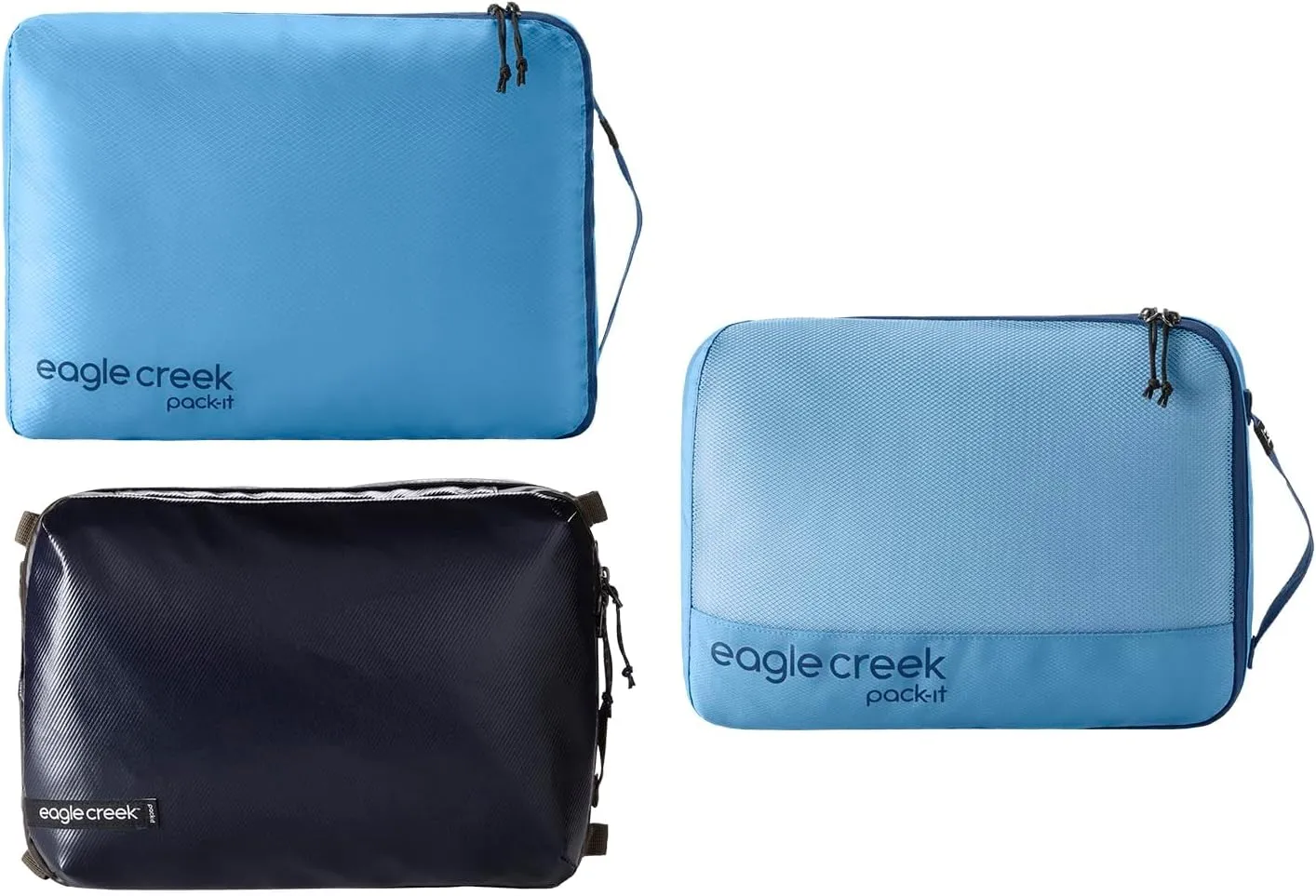 Eagle Creek Pack-It Cube Mixed Set M/M/M Rush Blue/Blue Dawn