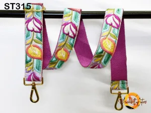 Embroidered Detachable Guitar Strap Crossbody Strap for Purses Bags Embroidery Replacement Messenger Strap Boho Tote Handbag Strap Gift Mom