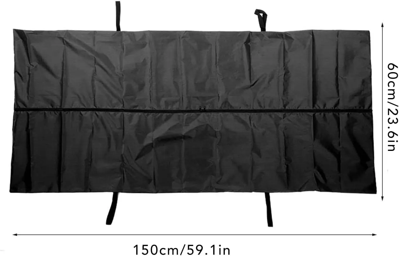 Emergency Cadaver Body Bag, 210D Leakage Proof Dead Body Bags for Funeral Hospital Transportation (Black) (150 * 60CM)
