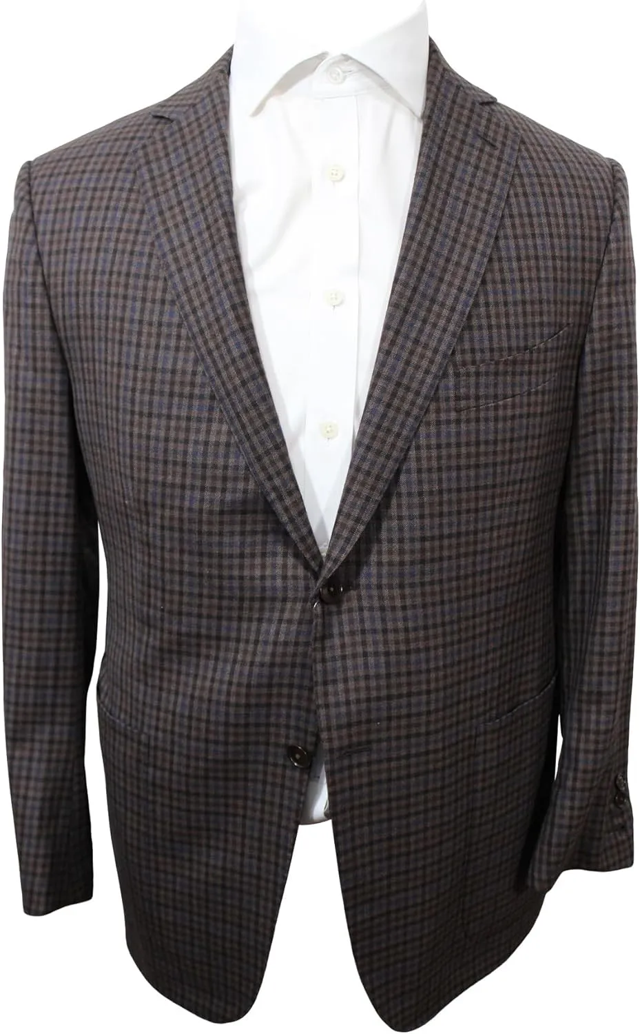 Ermenegildo Zegna Su Misura Multicolor Plaid Sport Coat Size 44 Reg