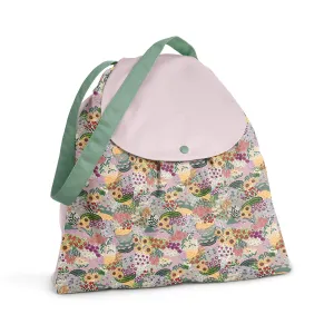 Esembly Wet Day Bag, Wet Dry Bag for Cloth Diapers - Waterproof, Reusable and Washable - Multipurpose Diaper, Pool, Beach, Gym and Travel Bag with Two Compartments - One Size, Botanic Garden