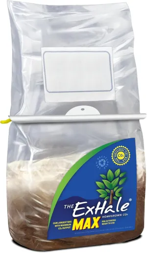 Exhale Homegrown CO2 MAX - Largest CO2 Bag for Indoor Grow Rooms & Grow Tents - Foliage Mushroom Bag