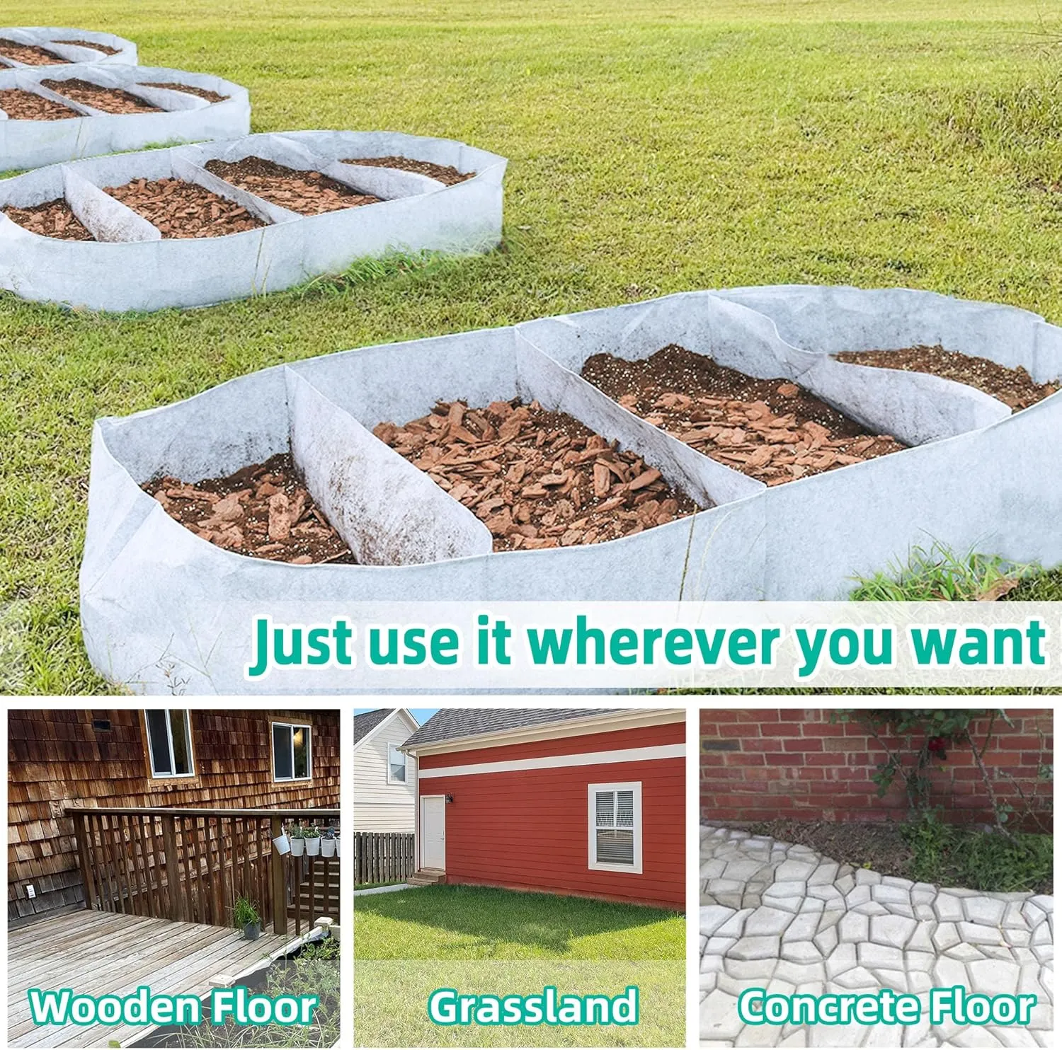 Fabric Raised Garden Beds Outdoor Grow Bags, 6x3x1ft Oval Raised Flower Bed Kit, Breathable Vegetable Planter Growing Bags for Potato, Planting Bags for Container Gardening Outdoor