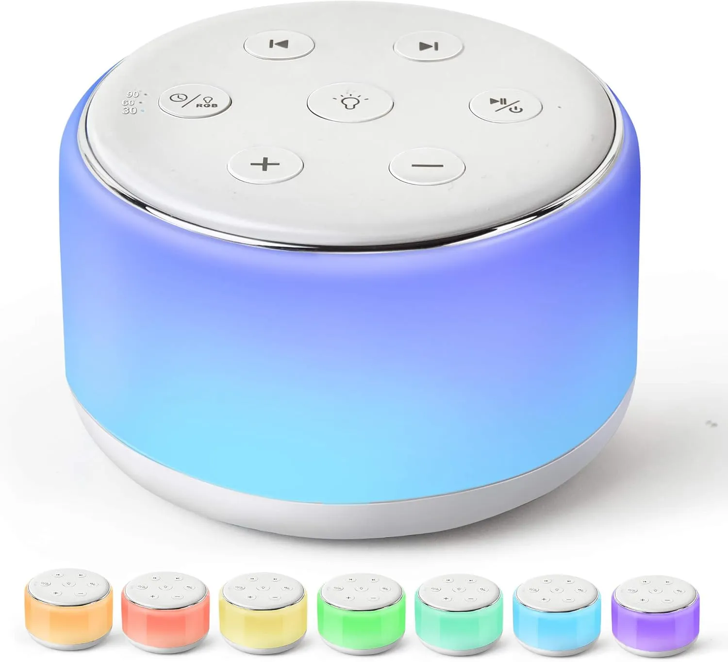 FamiSym White Noise Sound Machine Baby for Sleeping with Night Light – 34 Soothing Sounds, Rechargeable White Noise Machine for Kids Adults Sleep, Portable Lullaby Machine Baby Soother