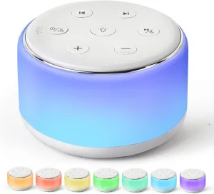 FamiSym White Noise Sound Machine Baby for Sleeping with Night Light – 34 Soothing Sounds, Rechargeable White Noise Machine for Kids Adults Sleep, Portable Lullaby Machine Baby Soother
