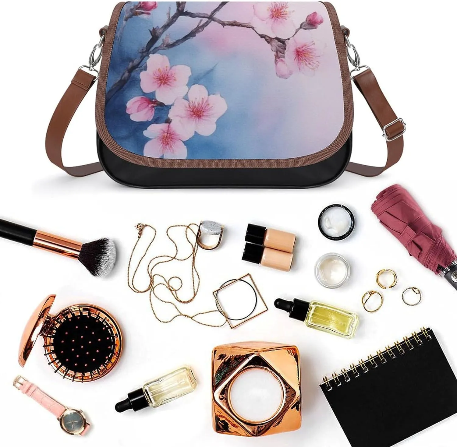 Fashion Crossbody Bags for Men Women Pu Leather Shoulder Bag Travel Purse Lightweight Messenger Bag