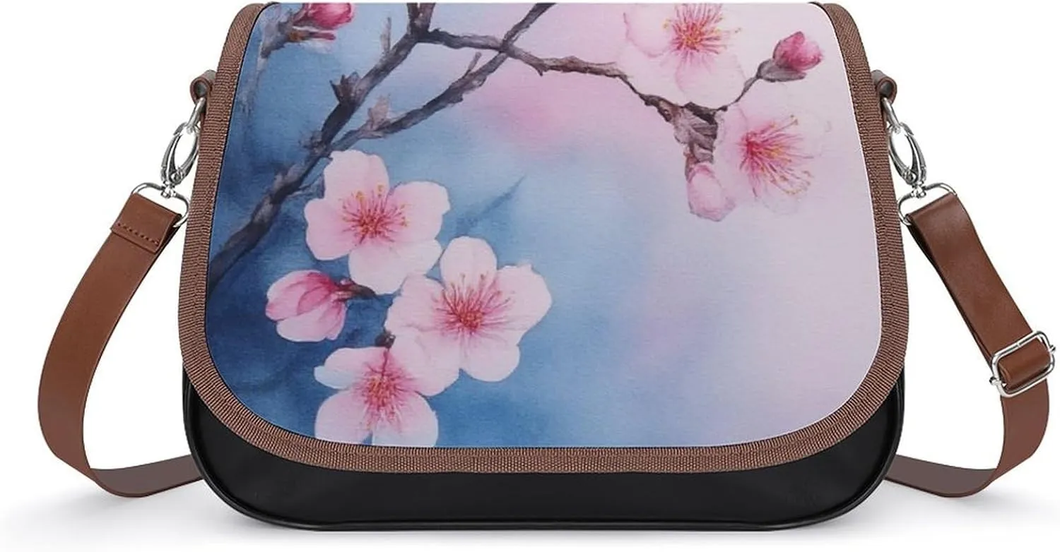 Fashion Crossbody Bags for Men Women Pu Leather Shoulder Bag Travel Purse Lightweight Messenger Bag