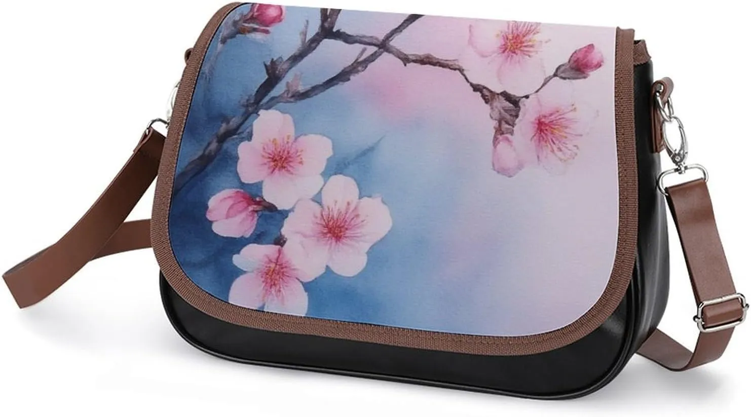 Fashion Crossbody Bags for Men Women Pu Leather Shoulder Bag Travel Purse Lightweight Messenger Bag